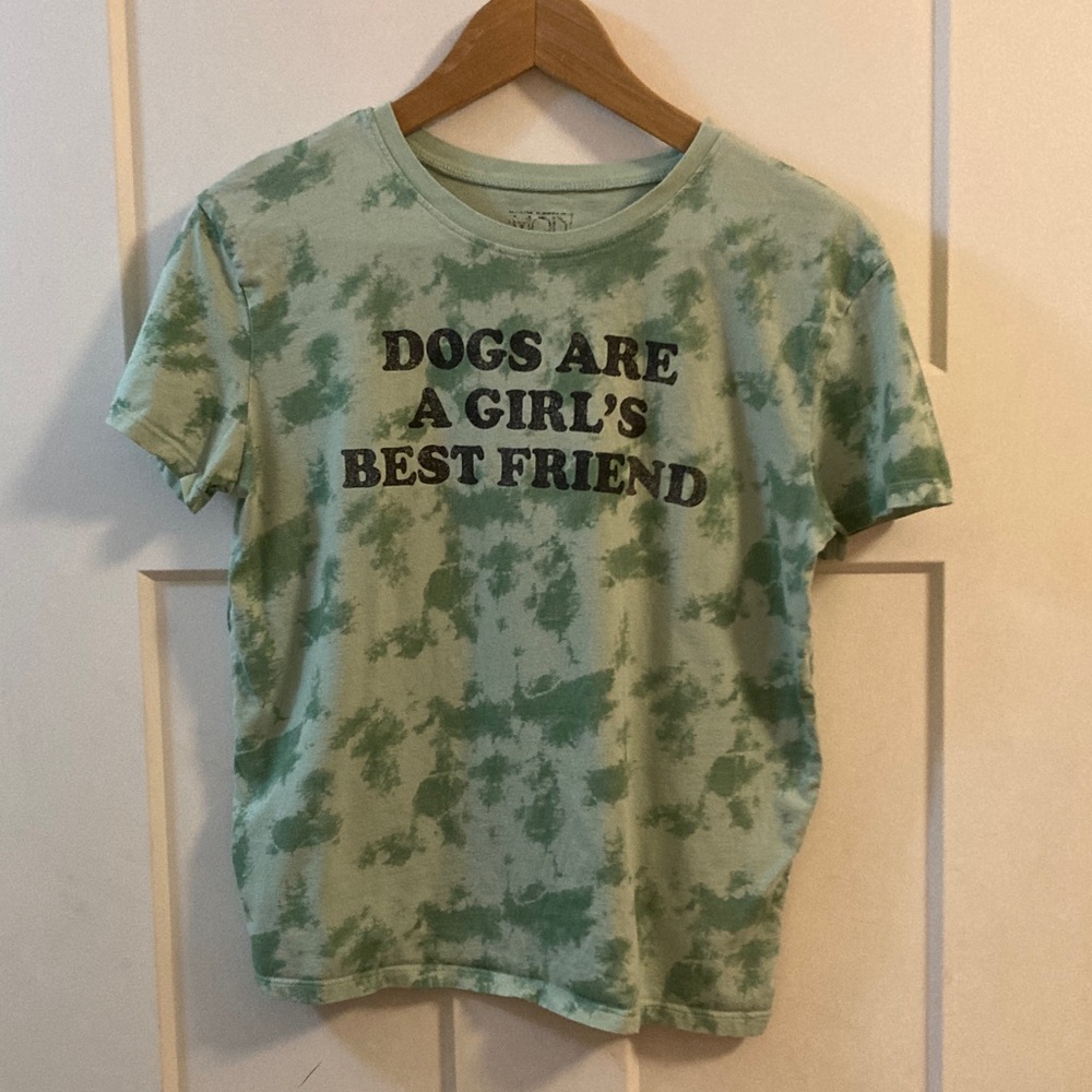Green Tie-Dye Graphic T-Shirt
